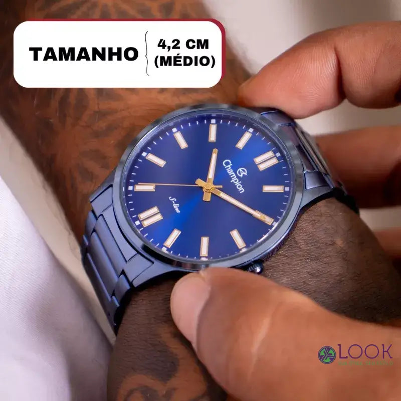 Relógio de Pulso Masculino Azul Champion Slim Analógico. Relógio de Pulso Masculino Azul Champion Slim Analógico