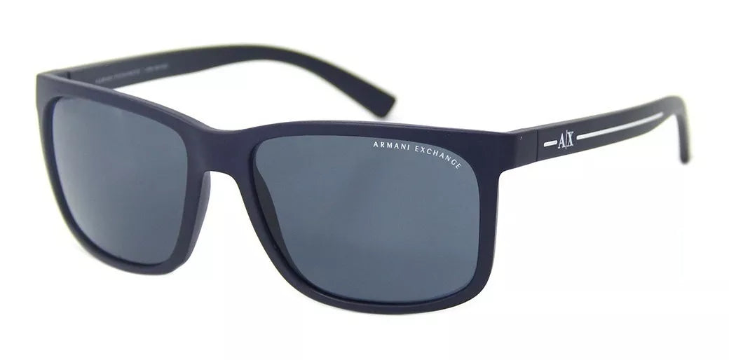 Óculos Solar Armani Exchange AX4041SL 8157/87 58 Acetato Azul Marinho.