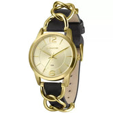 Relógio Lince Preto Feminino  Lrc4777l38 C2px Casual Dourado