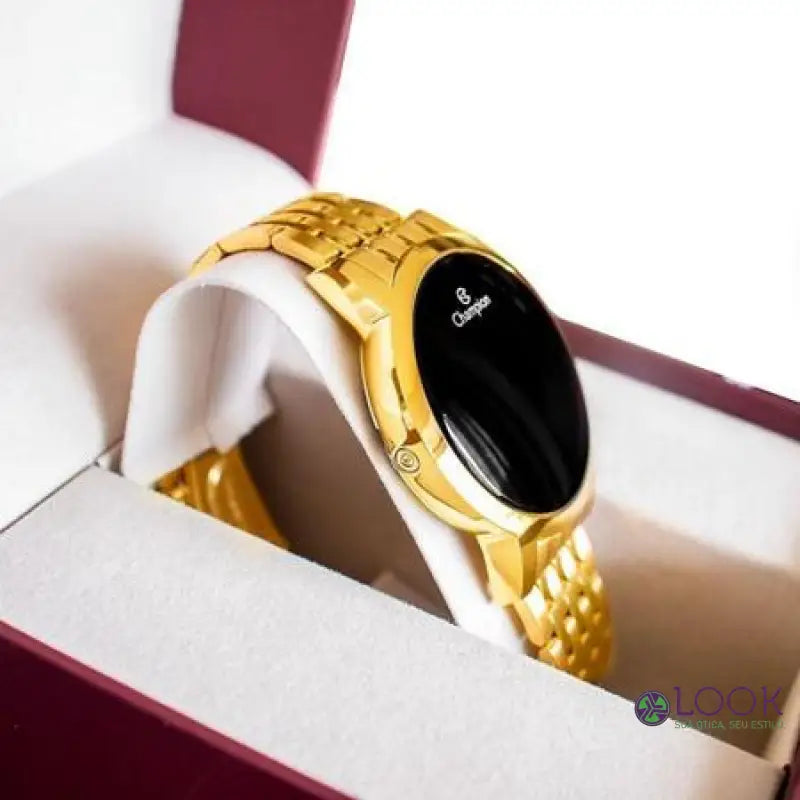 Relógio Champion Digital Led Vermelho Dourado. Relógio Champion Feminino Digital Led Vermelho Dourado