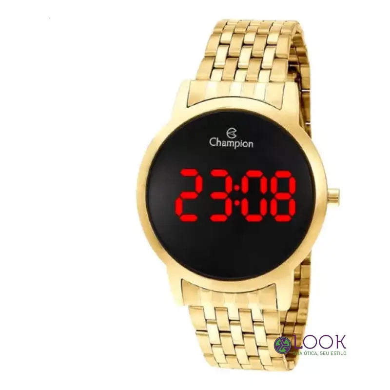 Relógio Champion Digital Led Vermelho Dourado. Relógio Champion Feminino Digital Led Vermelho Dourado