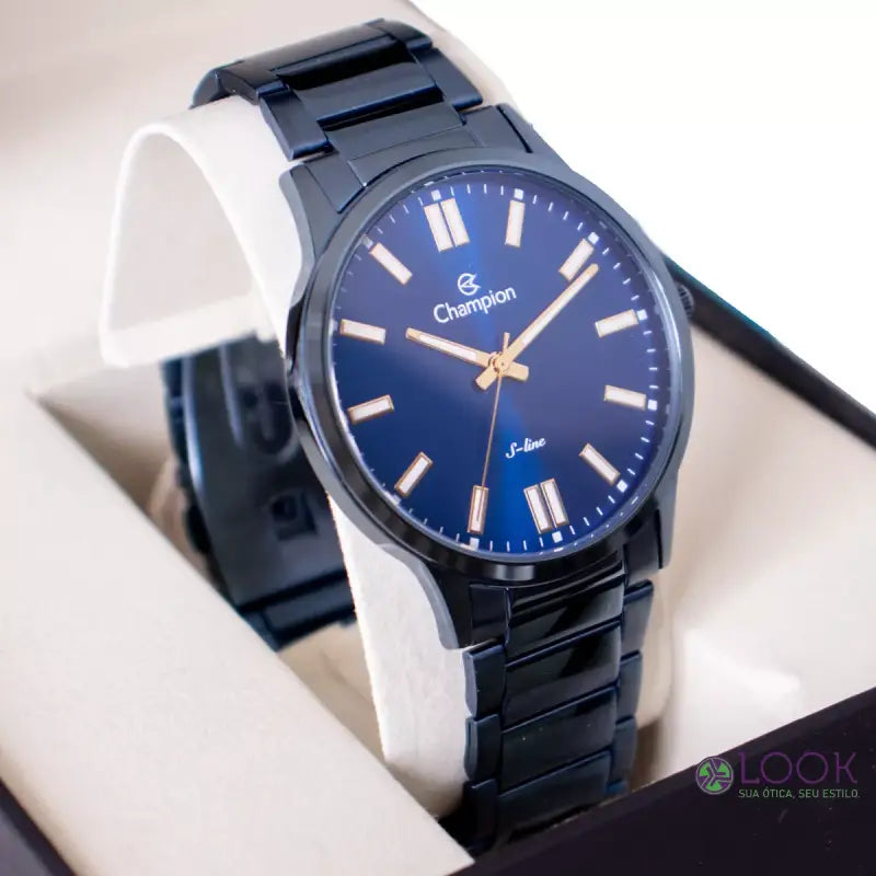 Relógio de Pulso Masculino Azul Champion Slim Analógico. Relógio de Pulso Masculino Azul Champion Slim Analógico