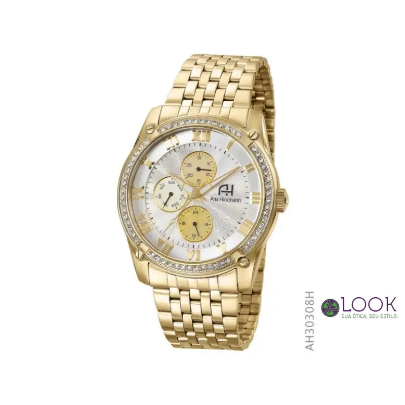 Relógio Dourado Ana Hickmann AH30308H. Relógio Dourado AH30308H