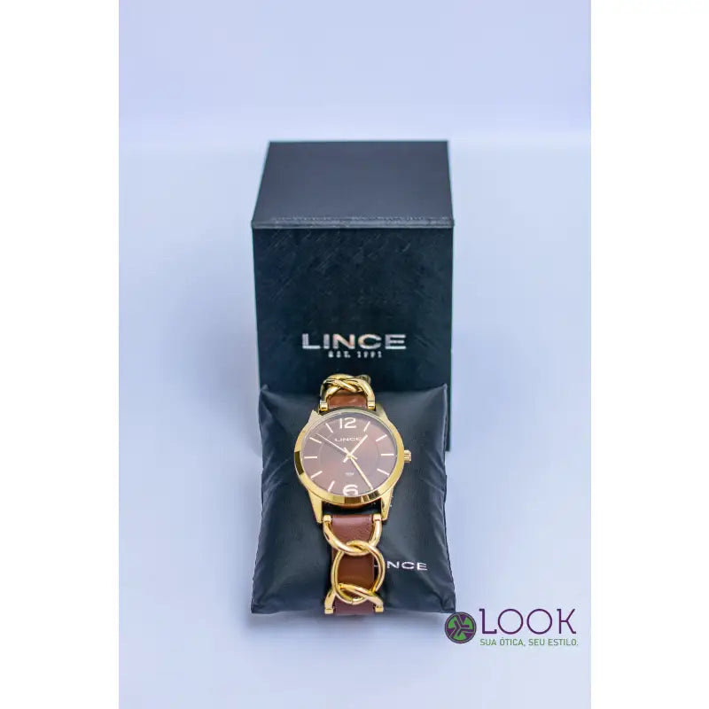 Relógio Lince Marrom Feminino Lrc4777l38 N2nx Casual Dourado 38mm Marrom Relógio Lince Marrom Feminino Lrc4777l38 N2nx