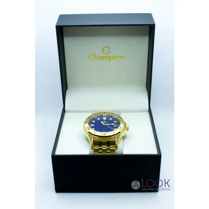 Relógio Masculino Champion Dourado Casual Original Prova D’água Relógio Masculino Champion Dourado Casual Original