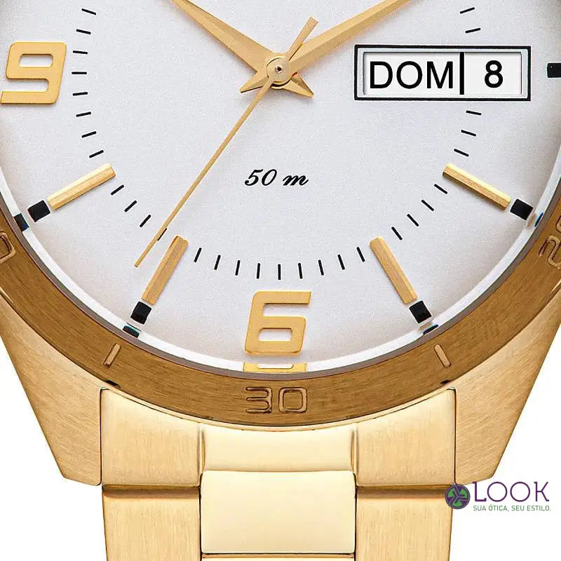 Relógio Orient Feminino Dourado Calendário Relógio Orient Feminino Dourado Calendário