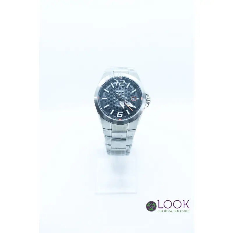 Relógio Orient Masculino Mbss1398 Relógio Orient Masculino Mbss1398 Azul Aço Prova Dagua Cor da correia Prata Cor do