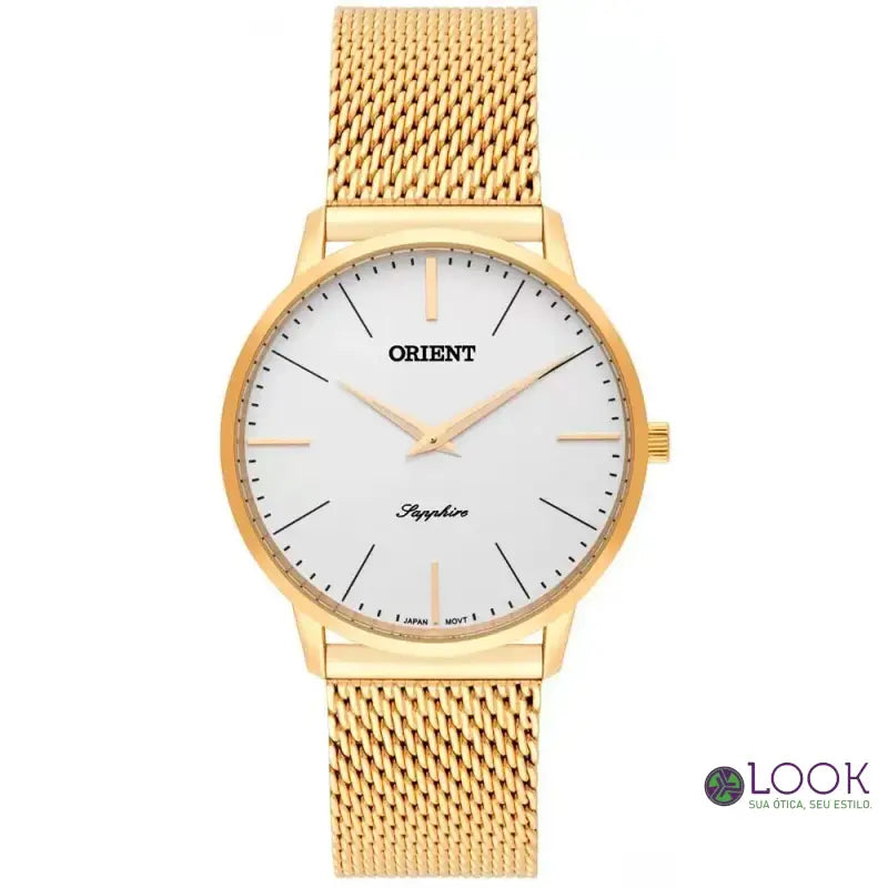 Relógio Orient Slin ultra fino dourado MGSSS005 S1KX. Relógio ORIENT Masculino MGSSS005 S1KX