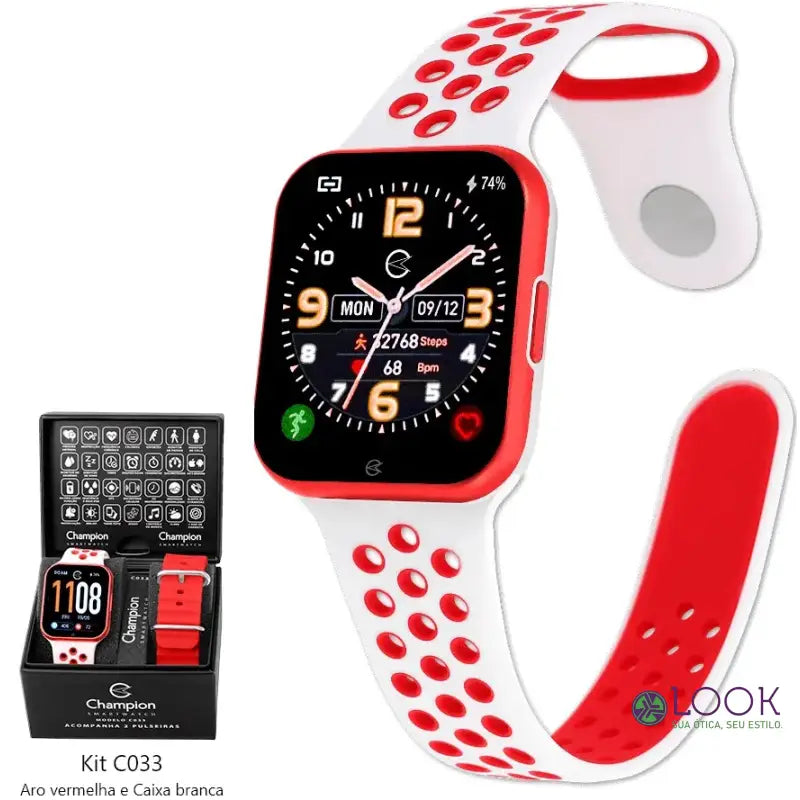 Smartwatch Champion c033 Vermelho Smartwatch Champion c033